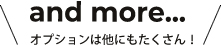 and more オプションは他にもたくさん!